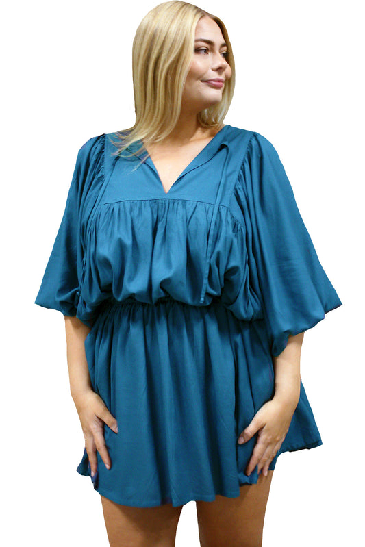 Demure Dress - Teal