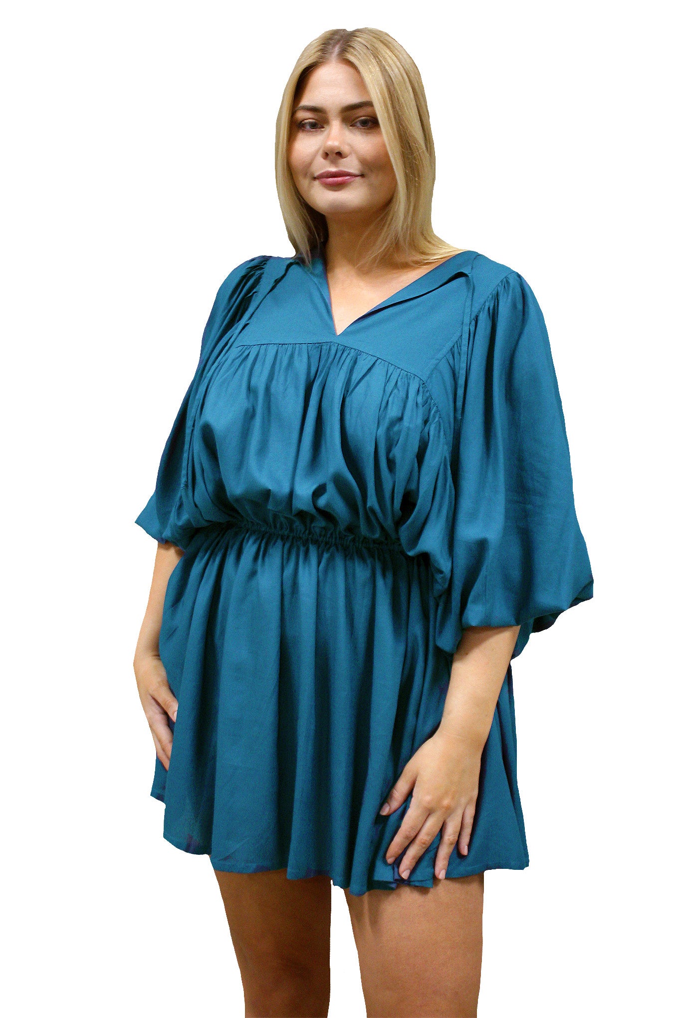 Demure Dress - Teal