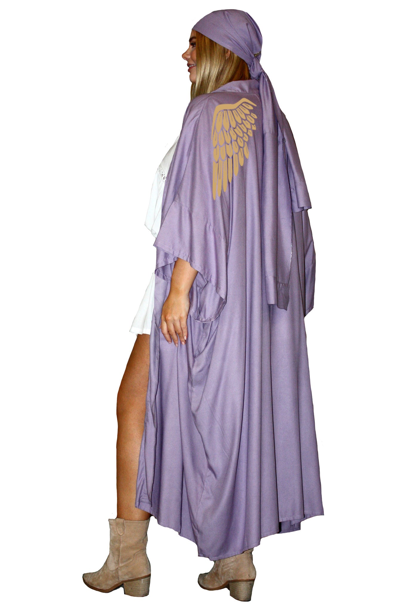 Phoenix Kimono - Lilac - Maxi