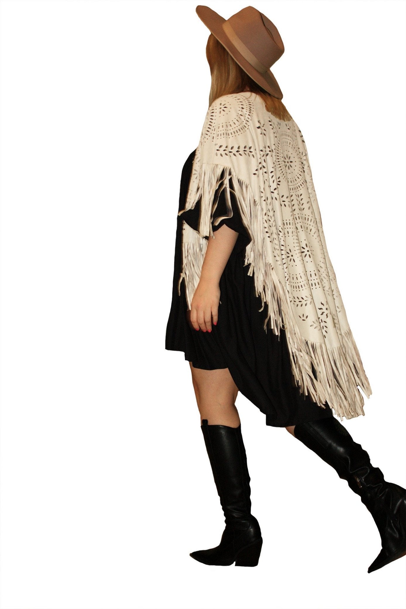 Fringe Flower Cape - Oat