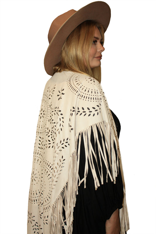 Fringe Flower Cape - Oat